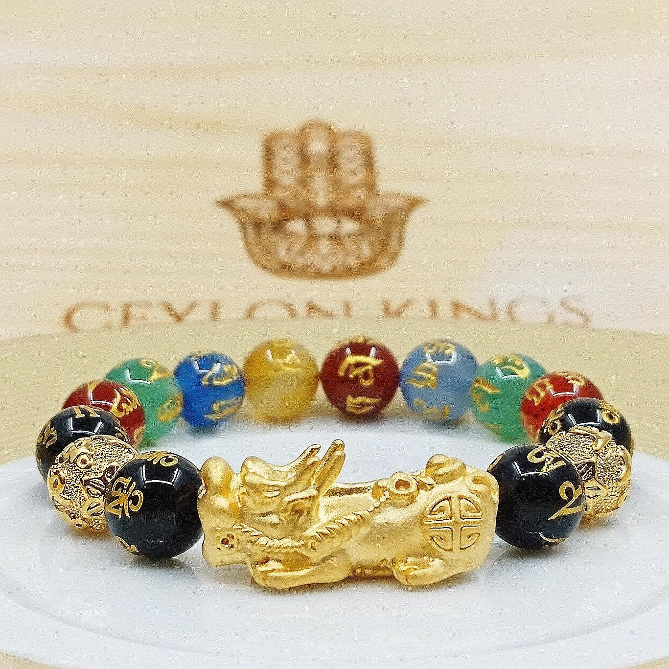 Buy Feng Shui Pixiu Obsidian Wealth Bracelet, Gold Dragon Prosperity  Bracelet, Natural Black Obsidian Stone Bracelet, Wealth Bracelet, Unisex  Online in India - Etsy
